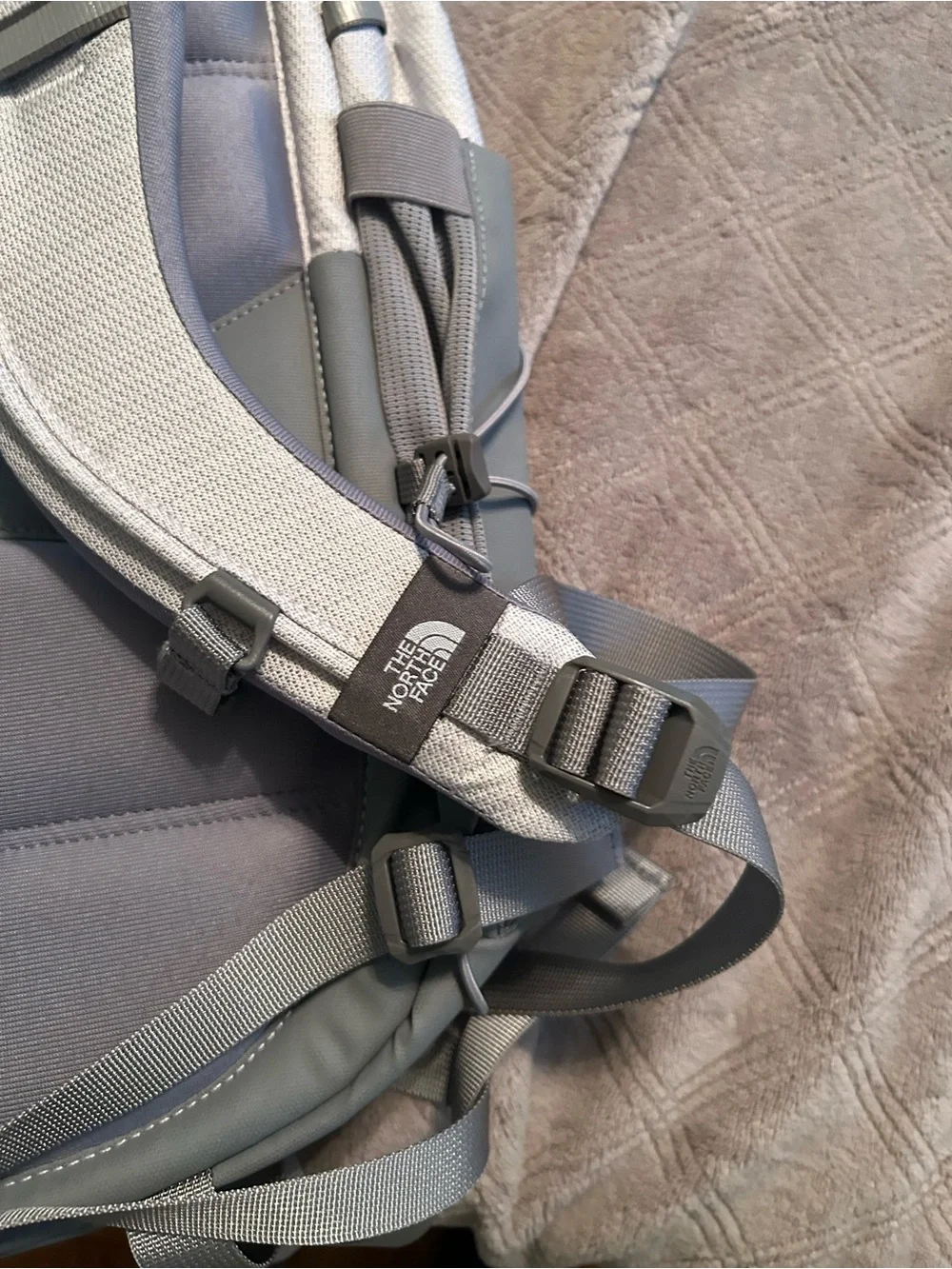 The North Face Borealis Light Gray and Charcoal Backpack - Picture 4 of 14